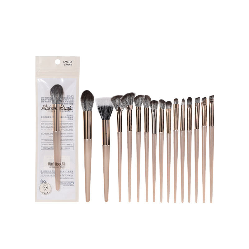 LMLTOP 15 cepillo de maquillaje de una sola pieza de cabello suave de barra larga sombra de ojos blush en polvo herramientas de maquillaje de pintura CXT046