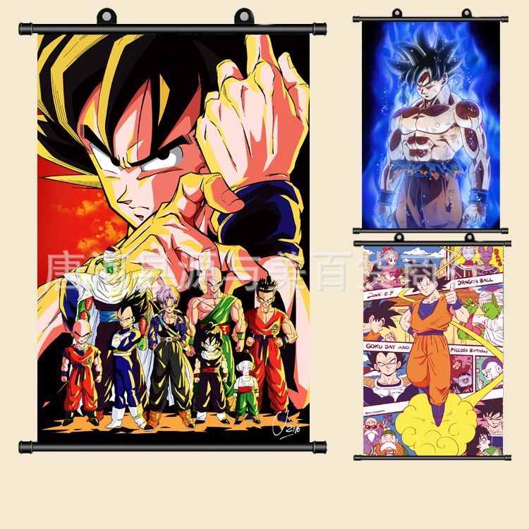 Dragon Ball Animation Hanging Painting Perimeter Poster Sun Gohan Saiyan Dormitory Wall Sticker Cartoon Wallpaper Decorative Painting