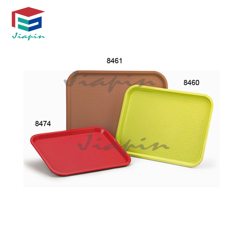 PP长方形托盘餐厅托盘耐用盆托塑料托盘多颜色可供选择