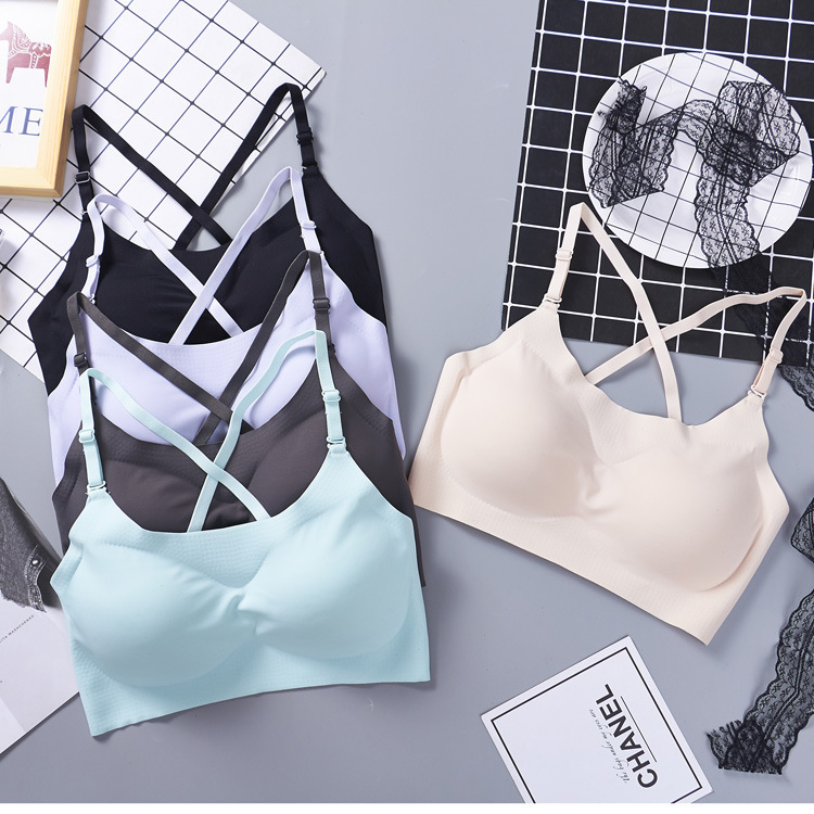 Japanese Seven Generation Peace of Mind without Steel Ring Sleep Underwear Women's Sports Shockproof Yoga Beautiful Back Seamless Thin Bra