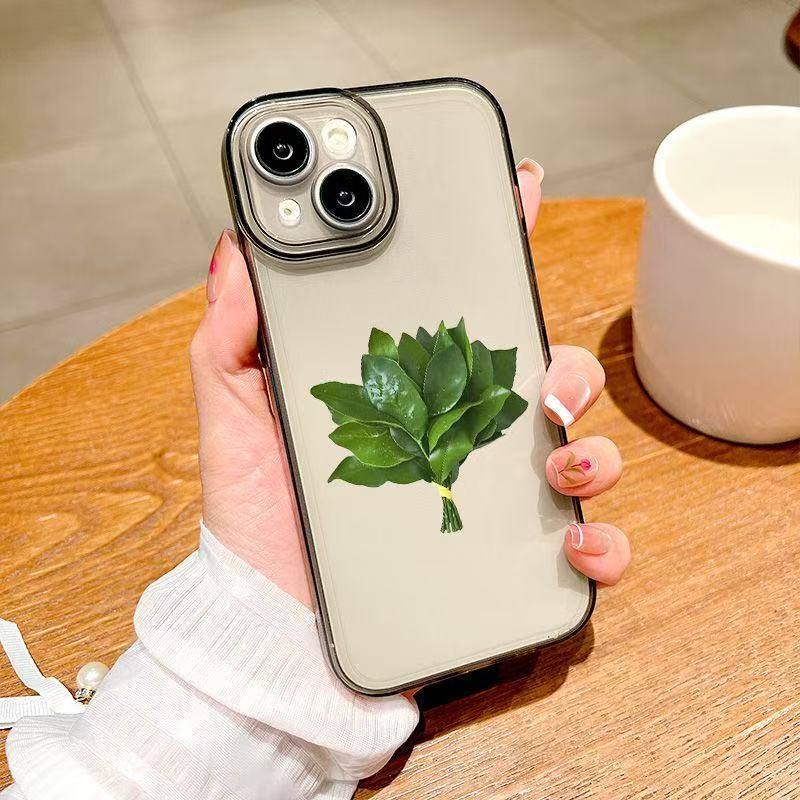 Celebrity Style Grapefruit Leaf Compatible With IPhone 16 Max Xiaomi 15 Pro Huawei P70 Phone Case_voghion.com