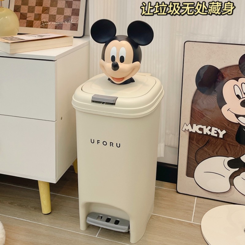 Baby odor-proof diaper trash bin with foot pedal and lid, child-proof diaper storage bin, diaper pail