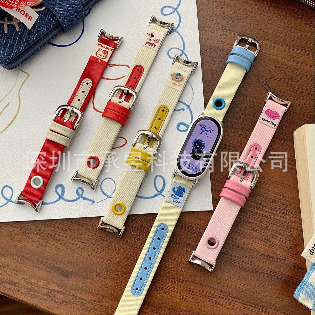 Suitable for Xiaomi Smart Watch Cute Stickers Color Matching Denim Strap Xiaomi 8/9 Xiaomi 8Pro/9Pro