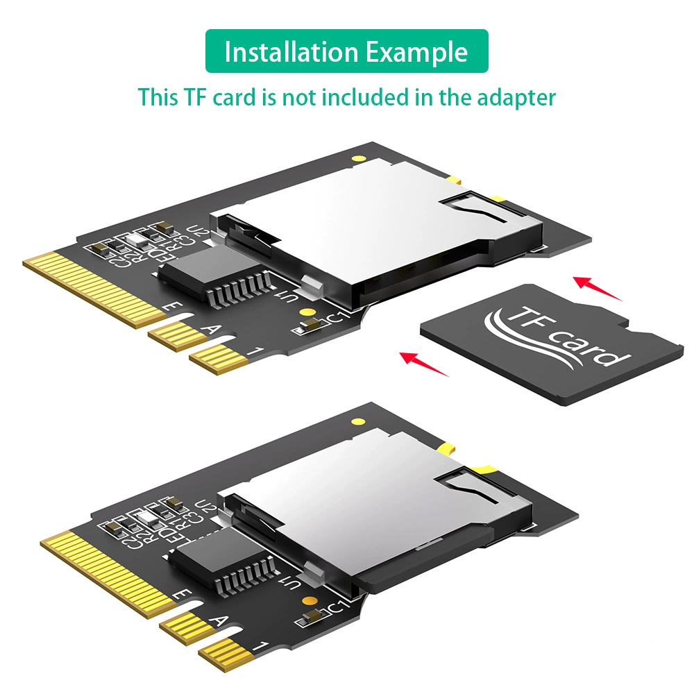 Переходник с TF (Micro SD) на M.2 Key A+E, карта конвертер