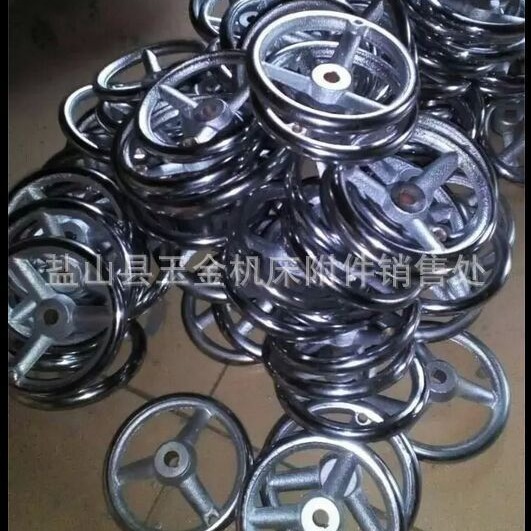 厂家供应电镀铸铁手轮厚重型铸铁圆手轮机床机械手轮