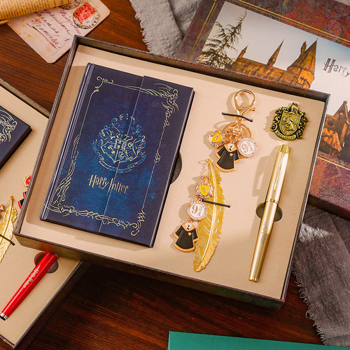 Harry Potter Notebook Literary Exquisite Retro Keychain Creative Signature Pen Bookmark Stationery Gift Box Can Be Engraved