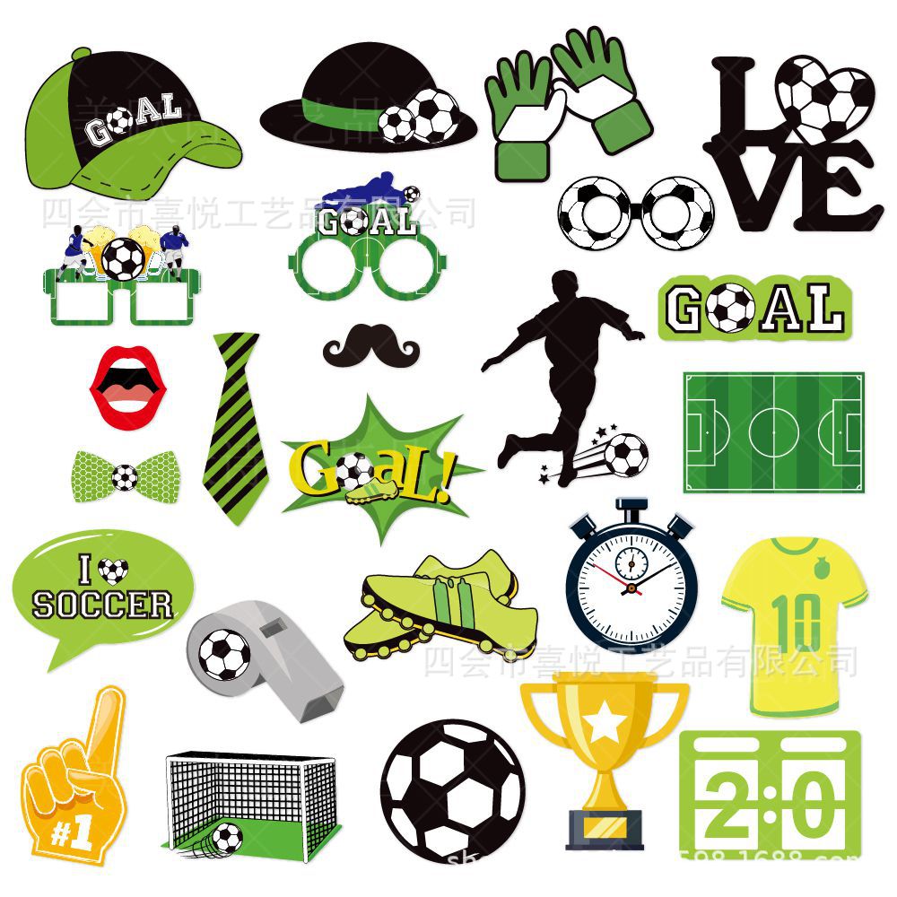 Decoración para Fiesta de la Copa Mundial de Fútbol 2026 entre Estados Unidos, Canadá y México, Accesorios Divertidos para Fotos para Fanáticos del Fútbol