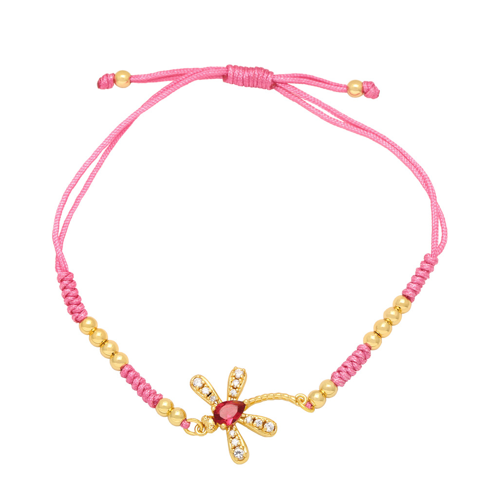 Fashion Dragonfly Copper Bracelets Inlay Zircon Copper Bracelets