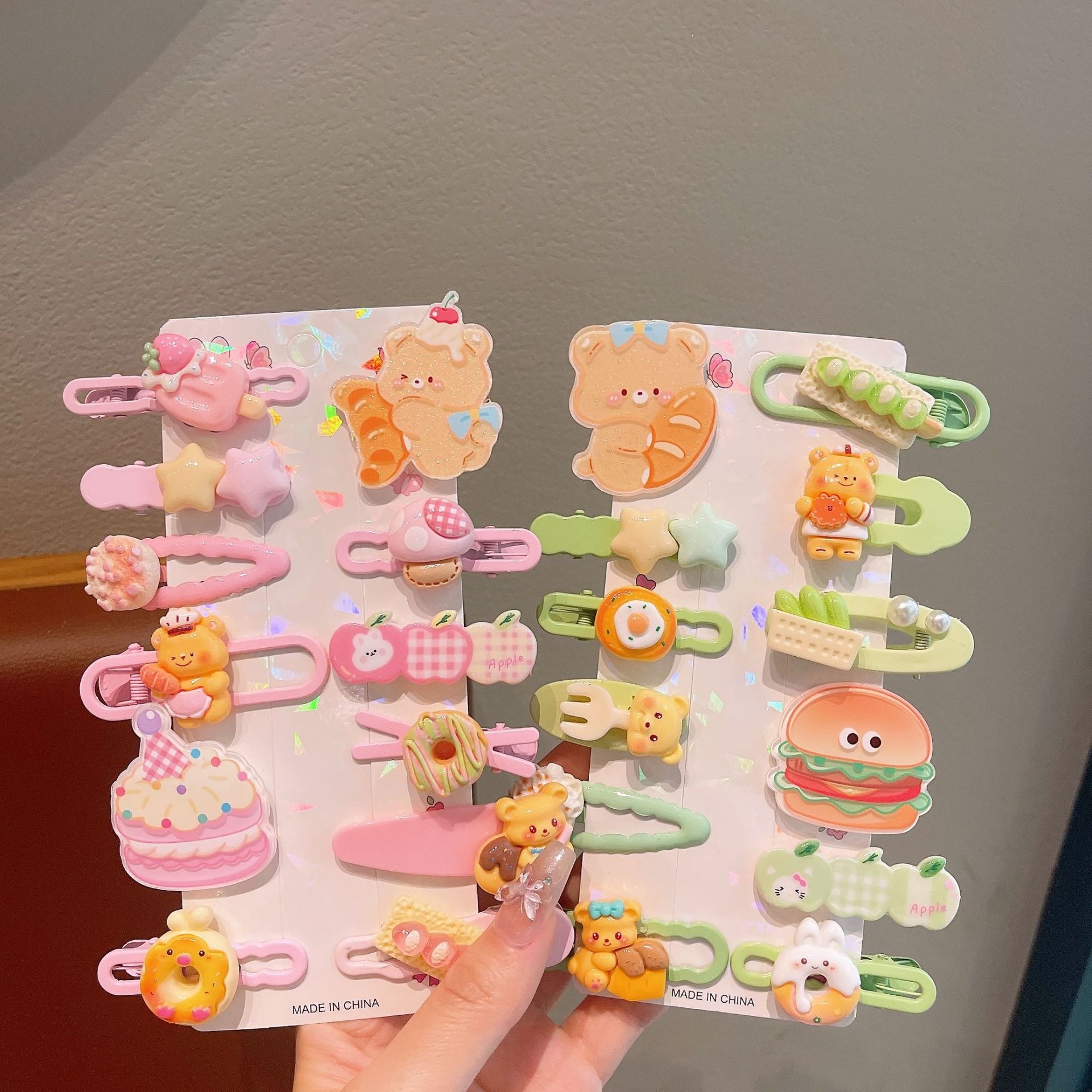 Dopamina lindos clips para el cabello bordes clips laterales clips para el cabello niños tocadillos clips para el cabello de boca de pato mujeres