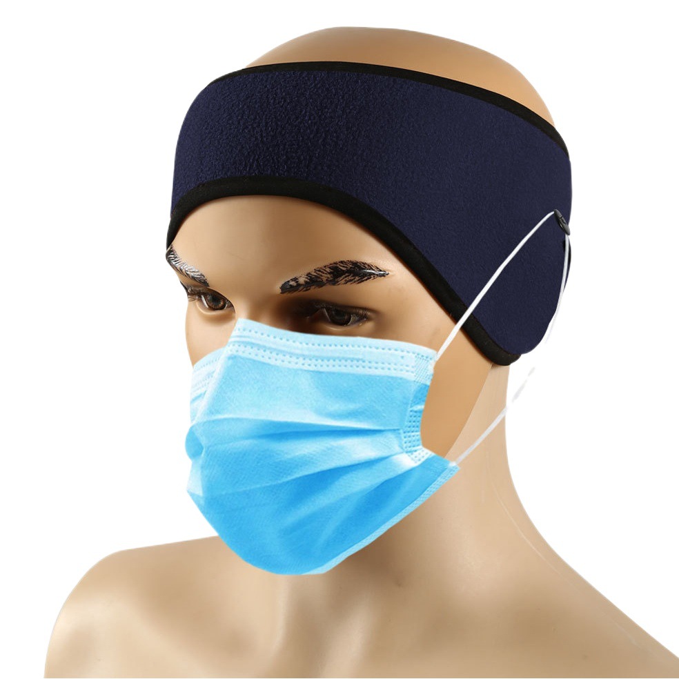 European and American autumn and winter Amazon explosive button hair band outdoor riding running cold wind fleece warm ear protection headband