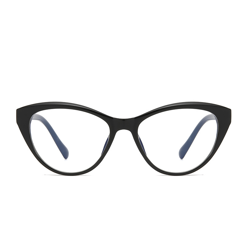 Marco de ojo de gato de moda, gafas anti-luz azul, accesorios de cuello blanco para estudiantes, gafas de miopía, marco de gafas de moda, fábrica al por mayor