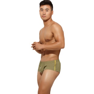 SEOBEAN Xibin men's underwear low waist home pants fashion boxers button letters breathable loose 220502