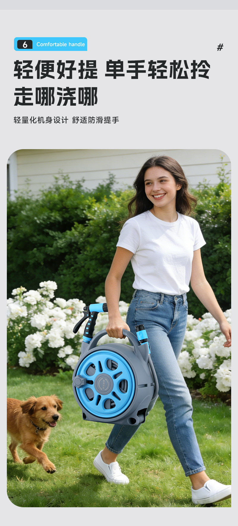 Premium Garden Water Gun, Garden Hose, Car Wash High-Pressure Water Gun Nozzle, Hose, Household Gardening Watering Tool, Storage Gadget