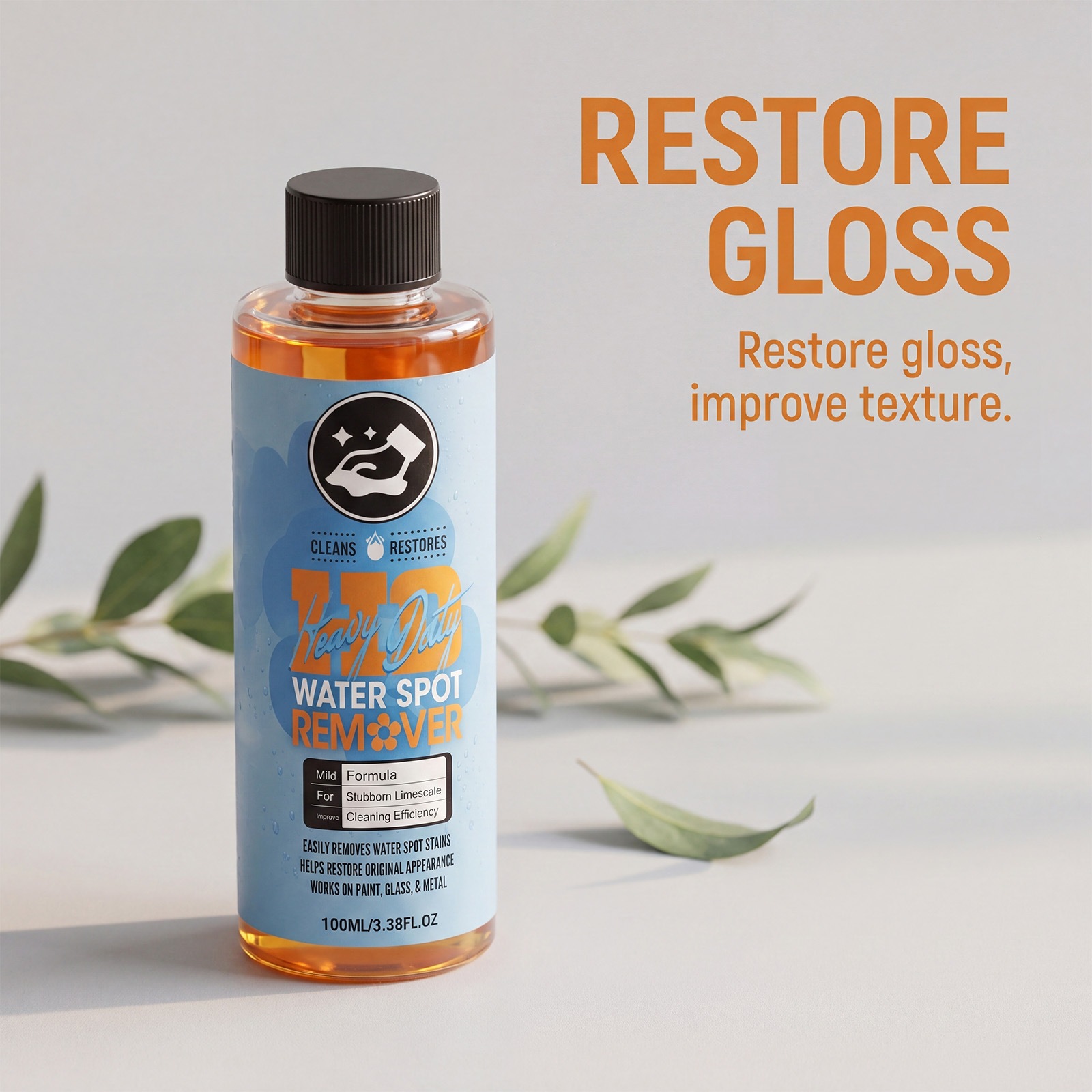 Car water stain cleaner, convenient cleaning of water stains and dirt on car windows and windshields, daily shine maintenance