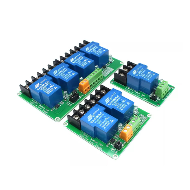1路 2路 4路 30A带光耦隔离支持高低电平触发开关继电器模块5V12V