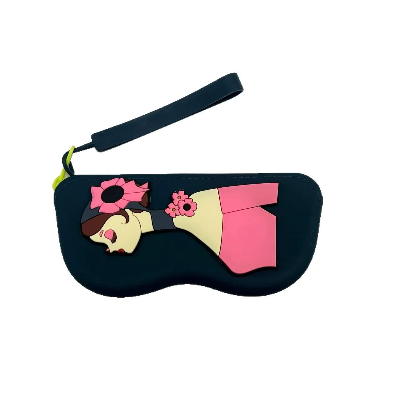 Cartoon cute handheld silicone glasses, protective sunglasses, storage system