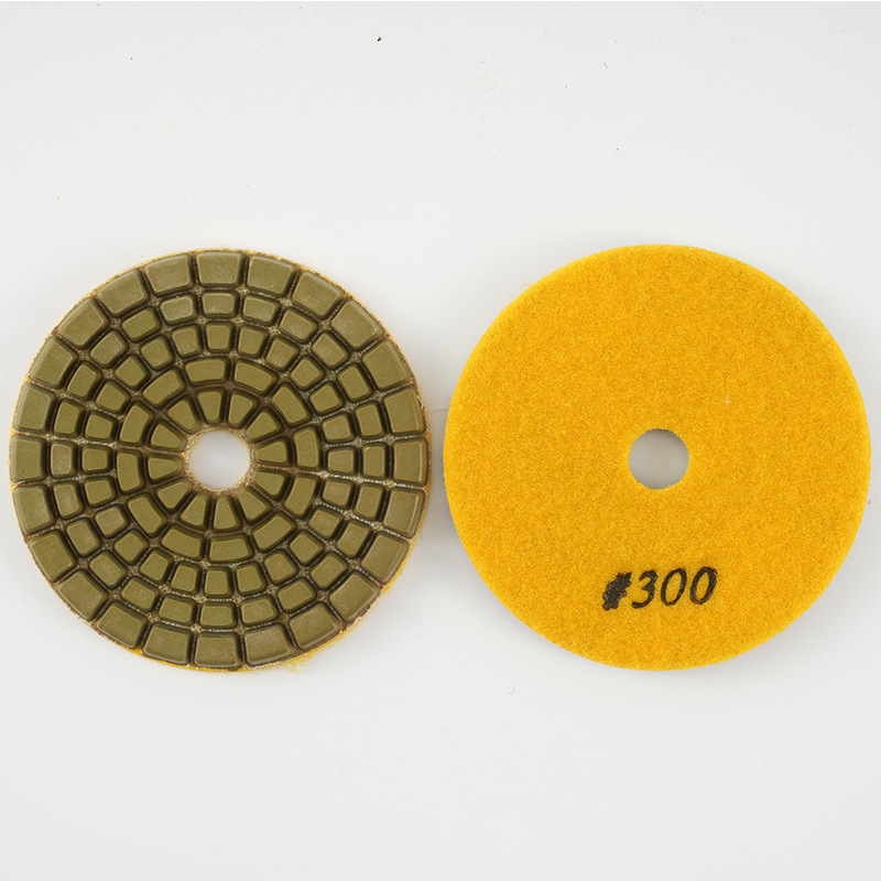 Disco de Pulido Seco y Húmedo de 4 Pulgadas 6 mm de Resina y Diamante para Mármol y Hormigón