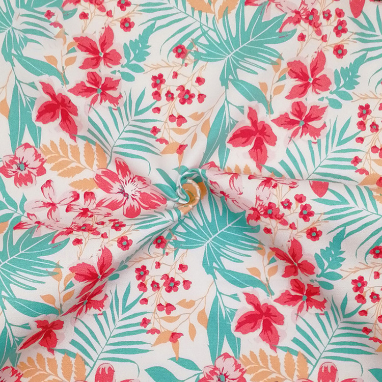 Bajo MOQ impresión floral 98% algodón 2% tela spandex