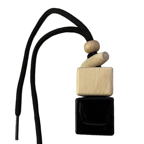 Black Car Air Freshener Scented Oil Bottle Jug Wood Aroma Diffuser Car Air Freshener Ornament Rearview Mirror Pendant Decor