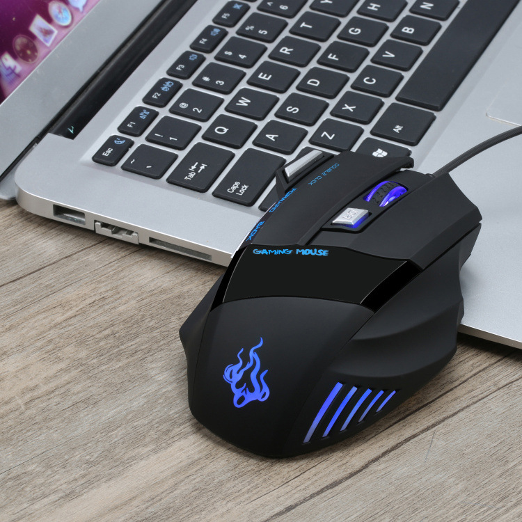 A908 Wired Mouse 7-Button Matte Texture Colorful Luminous Gaming Office 1.5 Meters_voghion.com