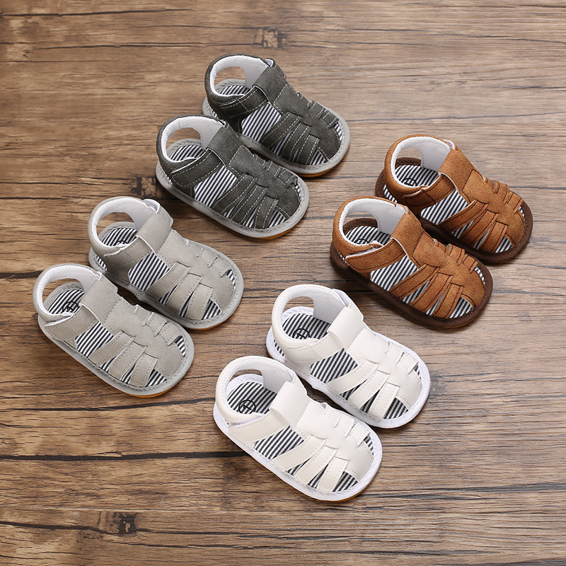 Baby Sandals Soft Sole 0-6-12 Months Newborn Shoes Boys Baby Trolley Sandals Summer New Arrival