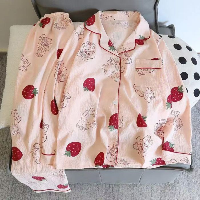 Al por mayor transfronterizo primavera y otoño dulce dibujos animados nubes de algodón pantalones de manga larga pijamas de niñas vestidos de hogar