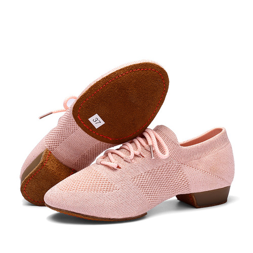 Flyweave lace-up ballet shoes Latin female adult body yoga teacher dance shoes jazz modern dance