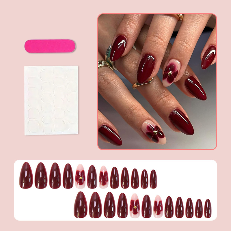 杏仁欧美穿戴甲跨境美甲甲片ins风穿戴甲批发pressonnails甲片|undefined