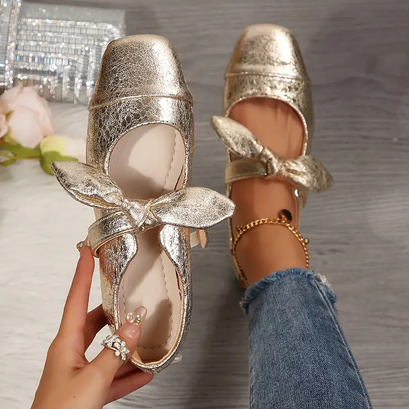 2025 New Style Small Fragrant Bow Flat Ballet Shoes for Women Color Matching Rabbit Ears Shallow Mouth Single Shoes Mary Jane Shoes 2025 New Style Small Fragrant Bow Flat Ballet Shoes for Women Color Matching Rabbit Ears Shallow Mouth Single Shoes Mary Jane Shoes