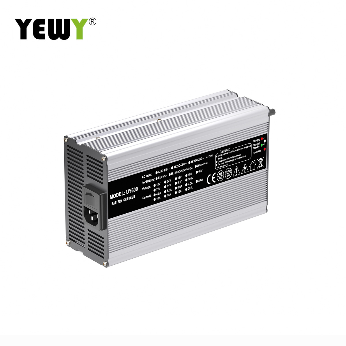 600W铝壳充电器60V8A锂电池充电器三元聚合物磷酸铁锂充电器