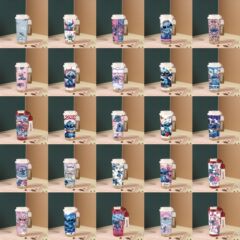 跨境圣诞保温杯316不锈钢铃兰咖啡杯卡通圣诞节日礼品定制水杯