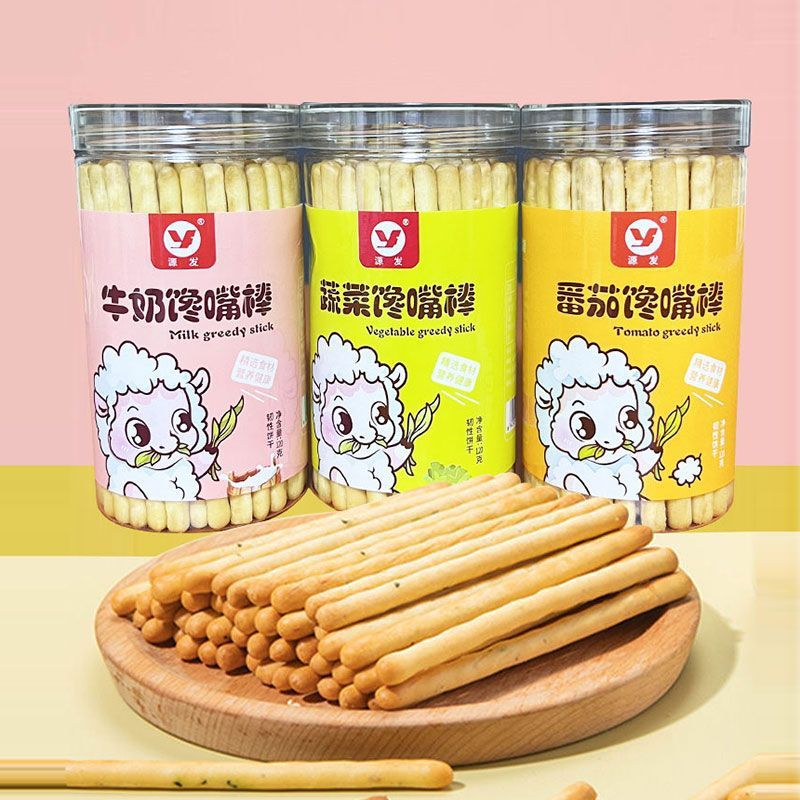 Yuanfa Finger Biscuits Stick Biscuits 120g Baby Teething Sticks Long Milk-Flavored Healthy Snacks Canned