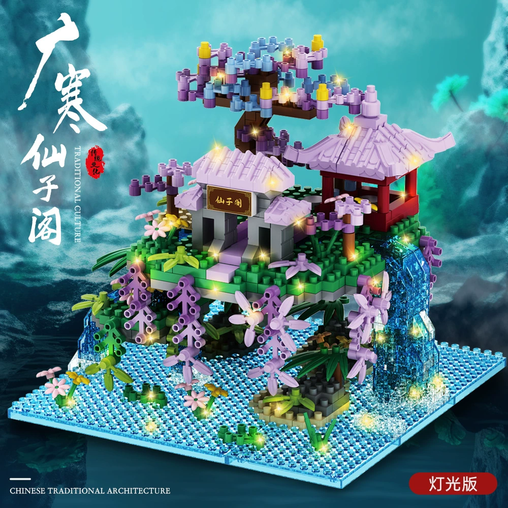 Конструктор Building Set Legо Cherry Blossom Tree, маленькие кирпичики, варианты LED и из акрила, подарок на день рождения