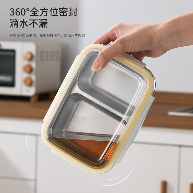 304ステンレス分格弁当箱弁当箱サラリーマン中学生専用電子レンジ加熱クロスボーダー|undefined