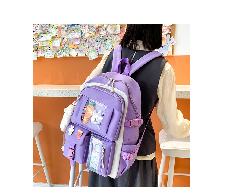 Fashion Doll Pendent Decoration Four-piece Large-capacity Backpack display picture 24