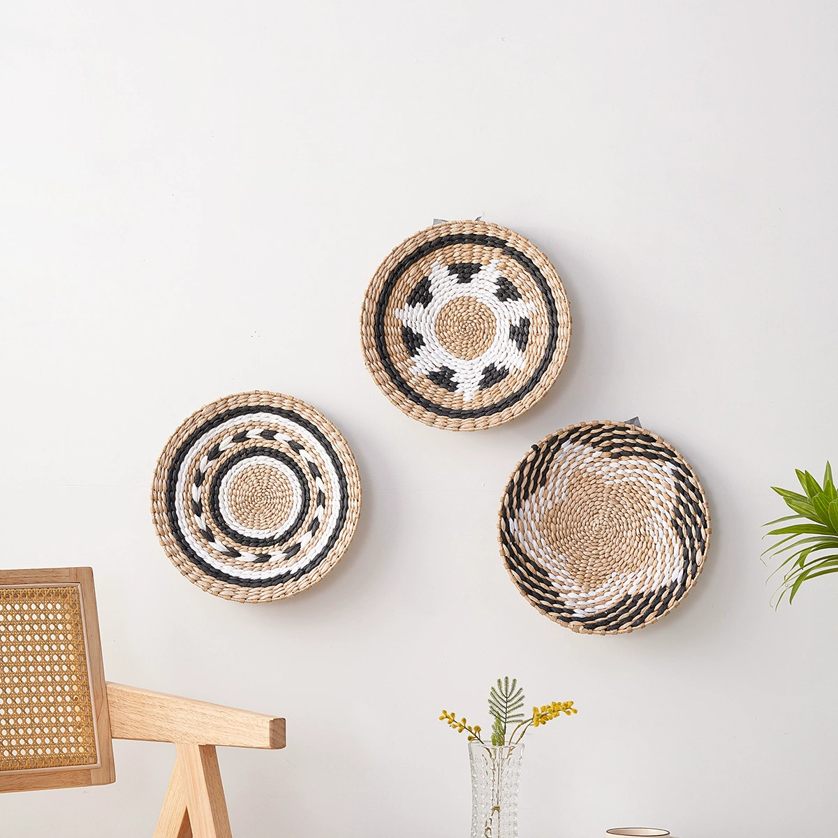 Трансграничные ручные соломенные круглые настенные диваны Прикроватная гостиная украшения подвески Экзотические ветры B & B настенные украшения