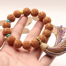 猴头核桃雕四面j回纹小馒头料精工打磨雕刻猴头 厂家供应文玩手串