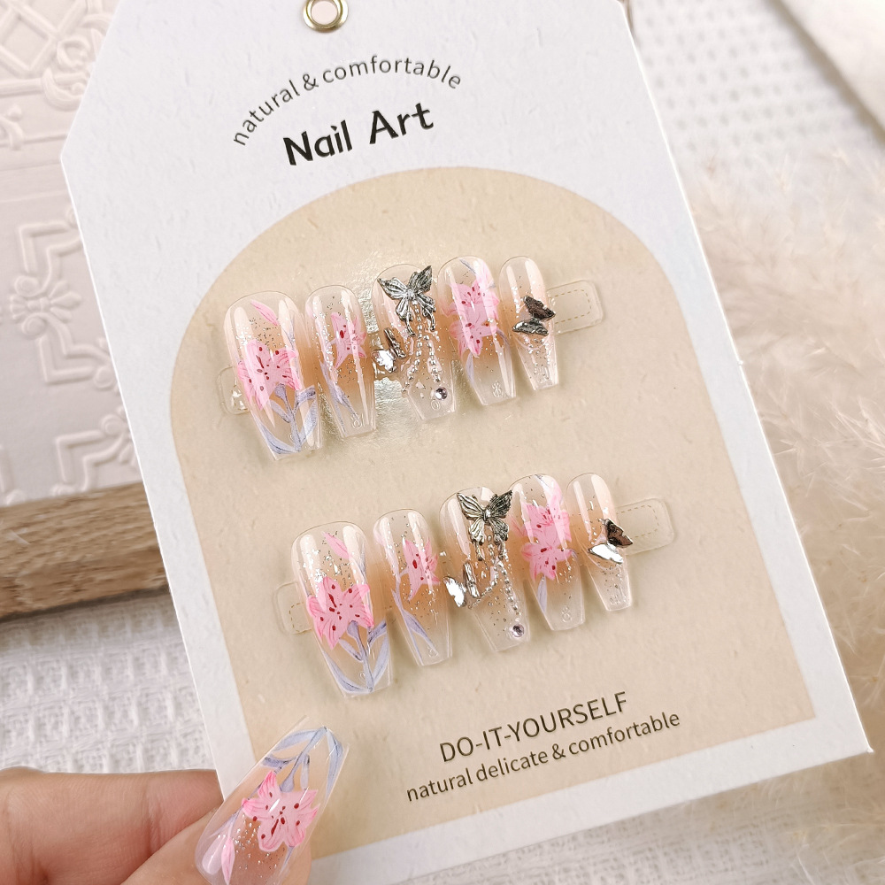 10 piezas de parche de uñas, parche de uñas de amor dulce Cool Kulomi, parche de uñas de uso manual