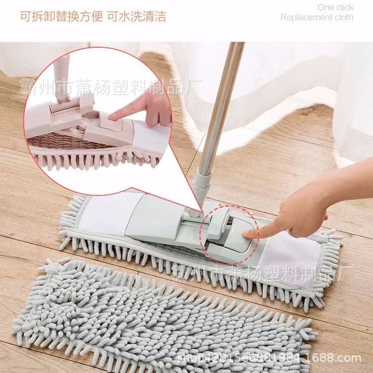 Directo de fábrica chenille trapeador perezoso limpio mojado y seco de doble uso giratorio fregona doméstica