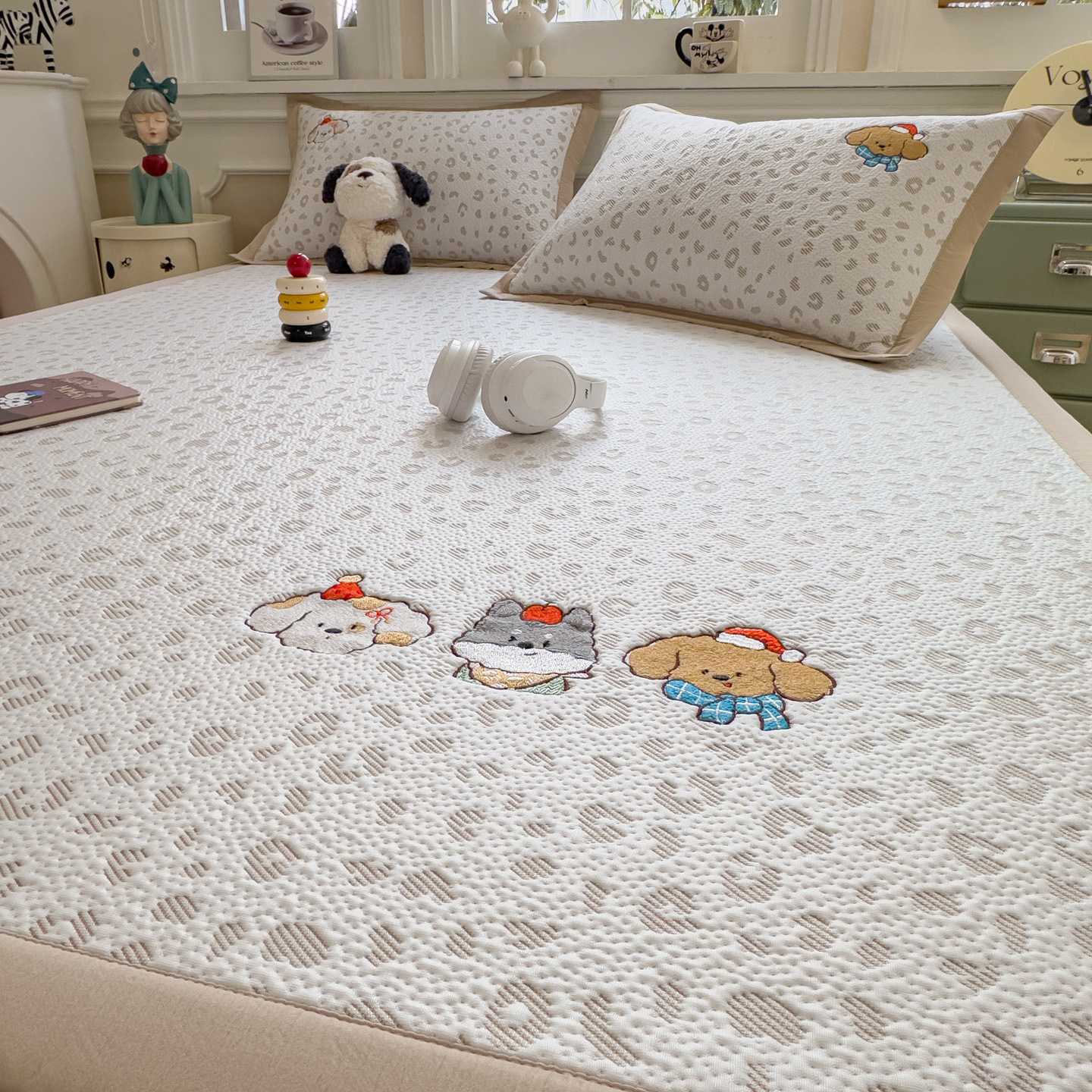 Madre y bebé nuevo frío verano frijoles helados alfombra fría se puede lavar con máquina aire acondicionado alfombra suave dormitorio alfombra fría para una persona doble