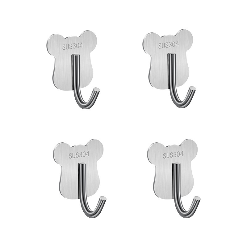 Stainless Steel Punch-Free Hooks Wholesale Single Hook Plum Blossom Hook Butterfly Strong Sticky Hook Street Stall Hook Multi-Shape Stainless Steel Punch-Free Hooks Wholesale Single Hook Plum Blossom Hook Butterfly Strong Sticky Hook Street Stall Hook Multi-Shape