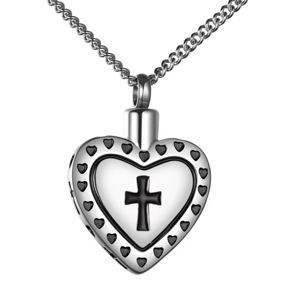 Vintage Fashion Stainless Steel Perfume Pendant Personalized Heart-shaped Curns Pendant Necklace