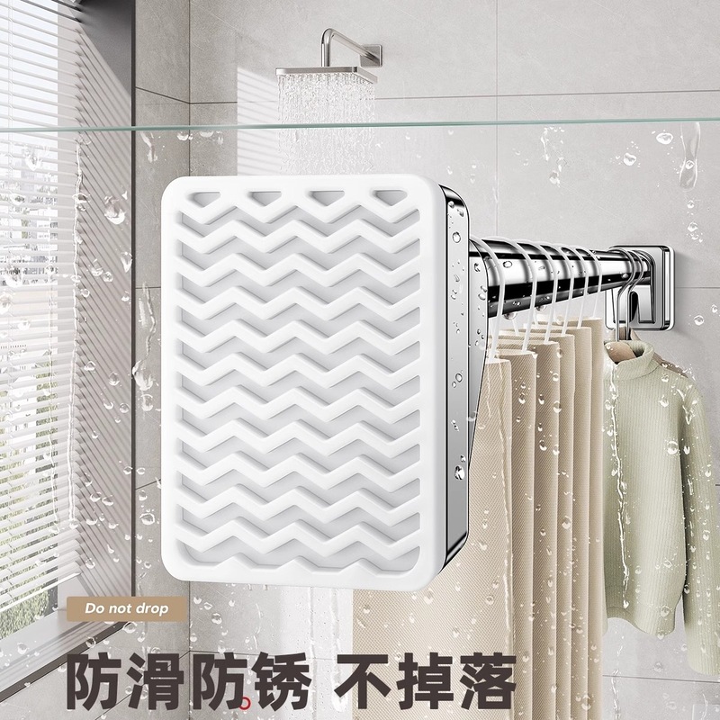 免打孔伸缩窗帘杆固定式阳台晾衣杆罗马杆衣柜卫生间撑杆墙上挂杆|undefined