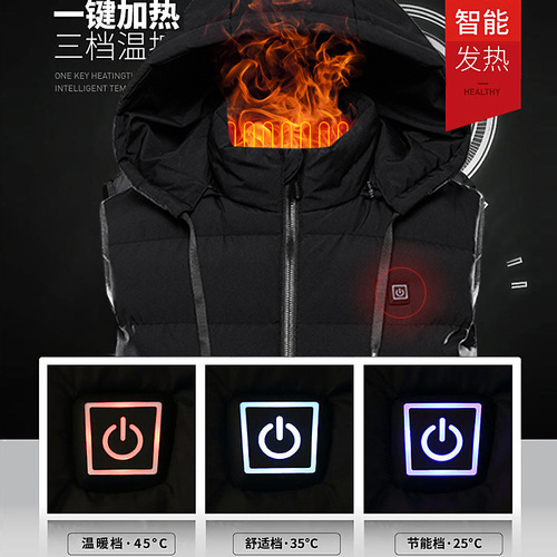 Heating suit electric vest USB charging heating clothes electric heating suit 9 pieces heating backless vest Amazon cross-border