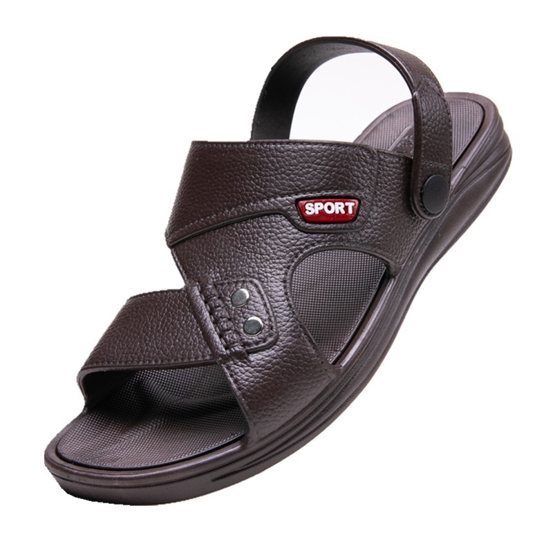 Entrega de una pieza envío gratuito Vietnam goma hombres sandalias zapatillas de dos vías verano hombres plataforma de conducción antideslizante zapatos de playa