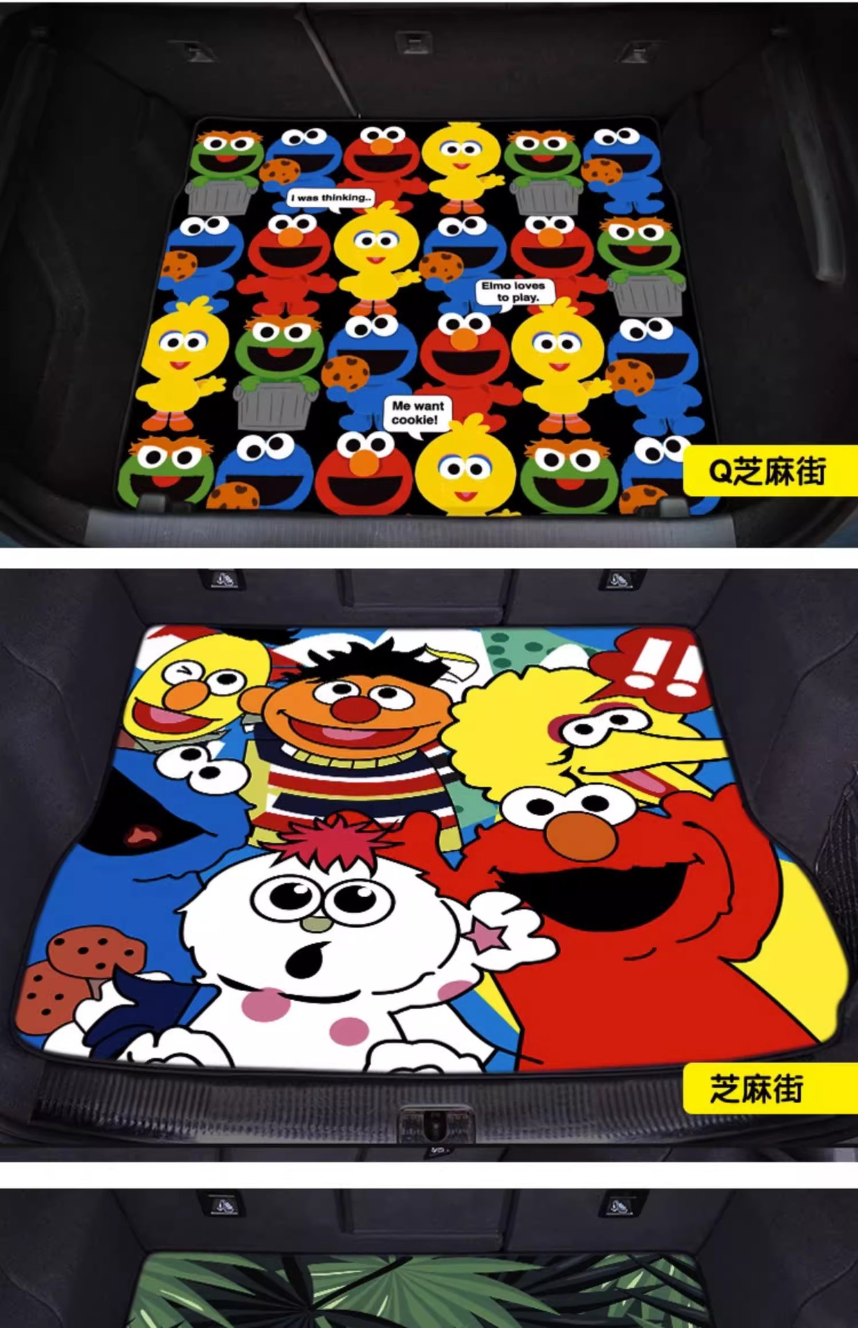 Jit Cross-Border Leather Cartoon Trunk Mat, Anime Character-Specific, Universal, Dirt-Resistant, Easy-To-Clean Car Trunk Mat