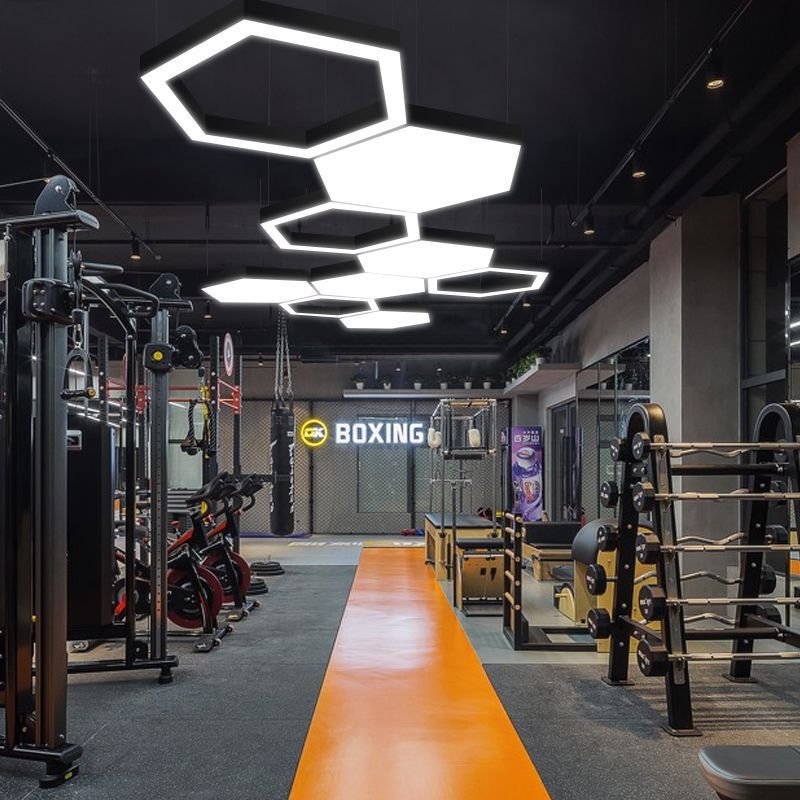 Hexagonal Shape Pendant Light, Creative and Unique Led Honeycomb Combination, Industrial Style Lighting for Office, Internet Cafe, Gym Hexagonal Shape Pendant Light, Creative and Unique Led Honeycomb Combination, Industrial Style Lighting for Office, Internet Cafe, Gym