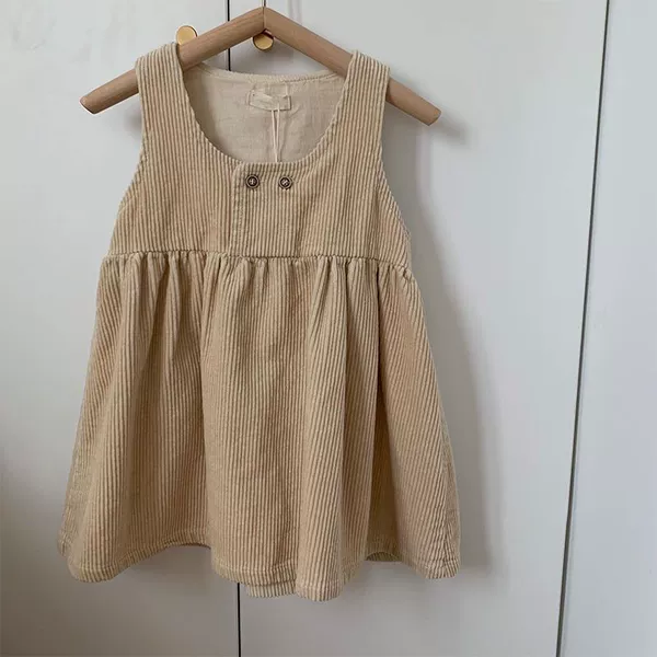 Beige core velvet skirt