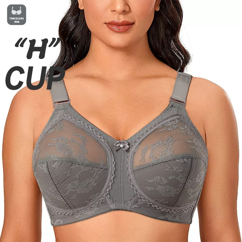 Factory Direct Sales of Oversized Comfortable Push-Up Lace Bra Without Underwire, Adjustable Type Oversized Cup 769