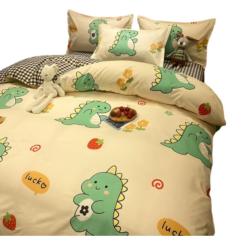 Фабрика оптом четыре комплекта хлопчатобумажных постельных принадлежностей для студенческого общежития